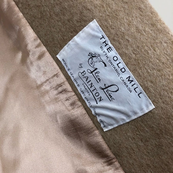 Vintage Wool & Camel Hair Belted Jacket Sz S - Picture 12 of 14